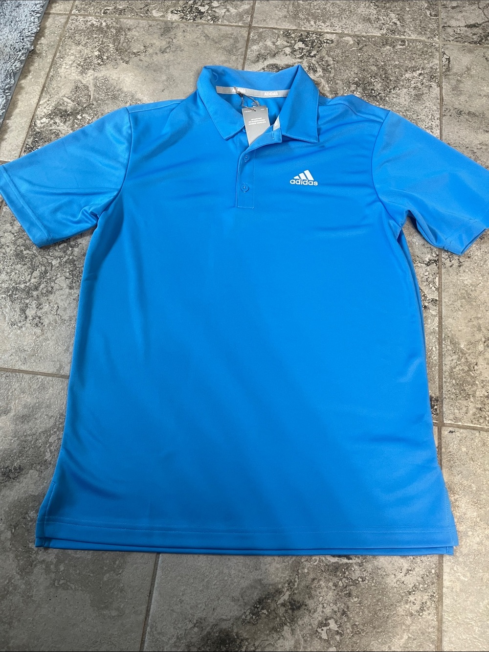 adidas Bright Blue Performance Polo Shirt